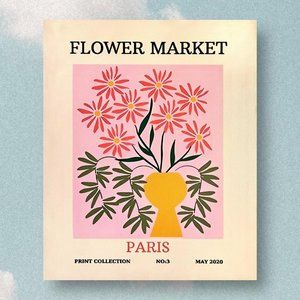 Flower Market Paris canvas poster, BRAND NEW